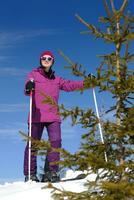 winter vrouw ski foto