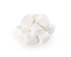 marshmallow geïsoleerd op een witte achtergrond met uitknippad foto