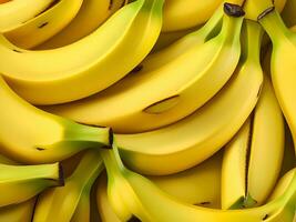bundel van vers bananen, detailopname foto