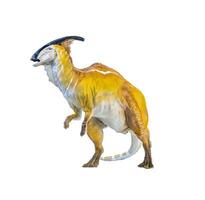 parasaurolophus dinosaurus geïsoleerd achtergrond foto