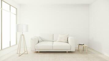 sofa fauteuil minimalistische ontwerp muji stijl.3d renderen foto