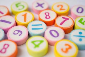 wiskunde nummer kleurrijke achtergrond foto