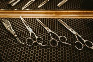 accessoires voor kapsels zijn Aan de plank in de salon foto