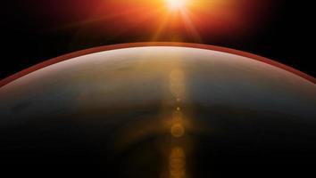 Marsplaneet in de ruimte die de schoonheid van ruimteverkenning laat zien