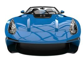 medium blauw super sport- auto - voorkant visie extreem detailopname schot foto