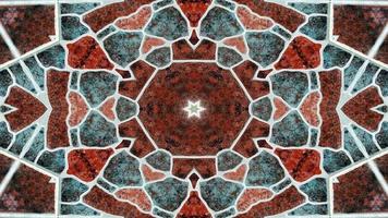 kleurrijke hypnotische symmetrische caleidoscoop foto