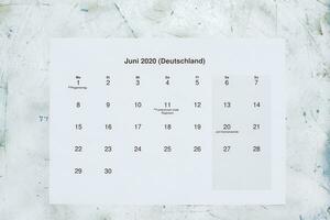 monatskalender juni 2020 vertaling maandelijks juni 2020 kalender foto