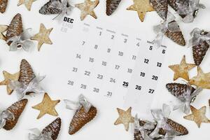 gemakkelijk december 2020 maandelijks kalender foto