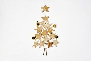 zoet Kerstmis boom gemaakt met ster koekjes foto