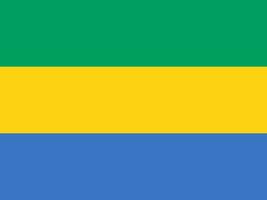 de officieel stroom vlag van republiek van Gabon. staat vlag van Gabon. illustratie. foto