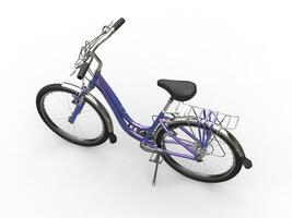 Purper parelmoer oud school- fiets foto