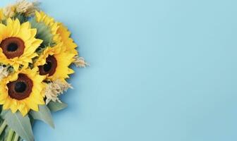 levendig boeket zonnebloemen. gemaakt door ai foto