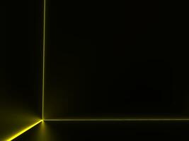 donker milieu met geel stuiteren licht - 3d illustratie foto