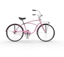 roze fiets kant visie foto