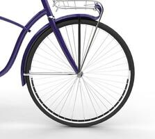 Purper fiets wiel detailopname foto