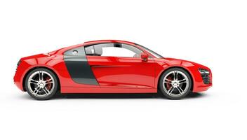 rood supercar kant visie foto