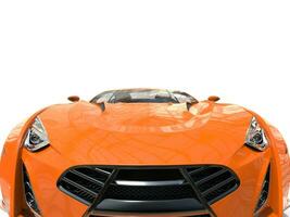 oranje supercar - extreem detailopname - voorkant visie foto