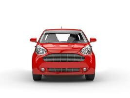 klein rood compact auto - voorkant detailopname visie foto