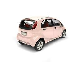 Zalm roze modern elektrisch auto foto