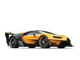 geel supercar studio schot - 3d illustratie foto