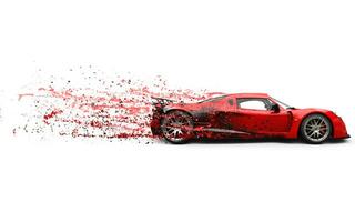 super snel rood racing auto foto