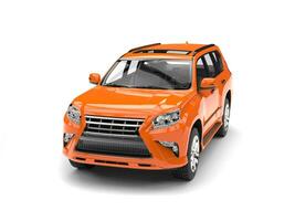 aanlokkelijk oranje modern suv - studio schot foto