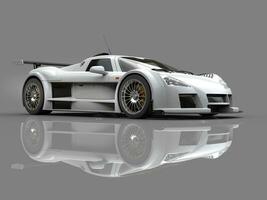 racing supercar - wit - toonzaal schoonheid schot foto