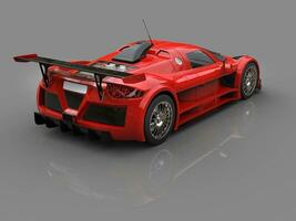 racing supercar - scharlaken rood - toonzaal staart visie schot foto