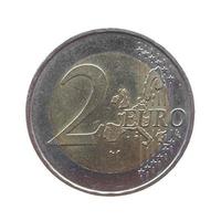 twee euro munt geïsoleerd foto