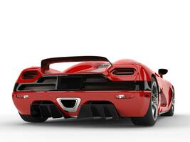 mooi scharlaken rood futuristische sport- auto - achterzijde visie foto