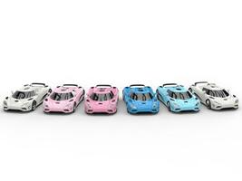 concept sport- auto's in teder kleur palet foto