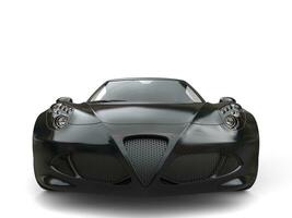 zwart luxe sport- auto - voorkant visie foto
