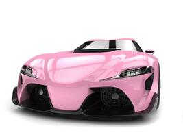 heet roze modern super sport- auto - voorkant visie schoonheid schot foto