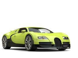 elektrisch groen modern luxe sport- auto - schoonheid schot foto
