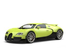 elektrisch groen modern luxe sport- auto foto