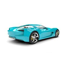 modern cyaan blauw concept sport- auto - achterzijde visie foto