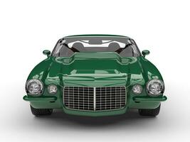 smaragd groen klassiek wijnoogst Amerikaans auto - voorkant visie foto