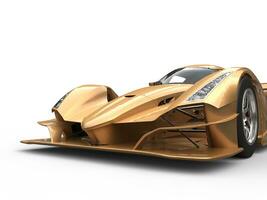 gouden modern super sport- auto - voorkant visie besnoeiing schot foto