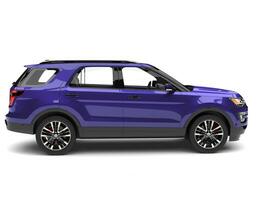 super Purper modern suv auto - kant visie foto