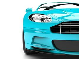 baby blauw modern luxe sport- auto - extreem detailopname schot foto