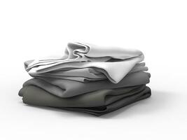 grijs lakens - geïsoleerd Aan wit achtergrond foto