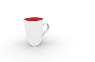 wit rood koffie mok foto
