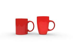 rood koffie mokken foto