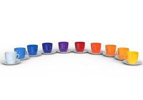 elegant kleurrijk koffie cups foto