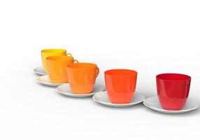 koffie cups - warm kleuren foto