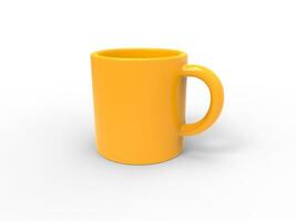 helder zon geel koffie mok - 3d illustratie foto