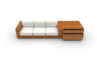 wit houten sofa foto