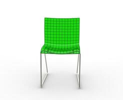 groen modern plastic stoel voorkant visie foto