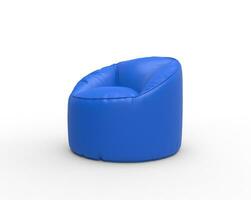 blauw lui stoel geïsoleerd Aan wit achtergrond. foto