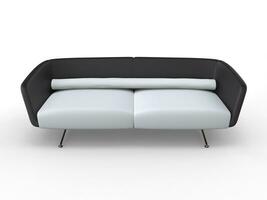 elegant modern sofa - 3d illustratie - top visie - geïsoleerd Aan wit achtergrond foto